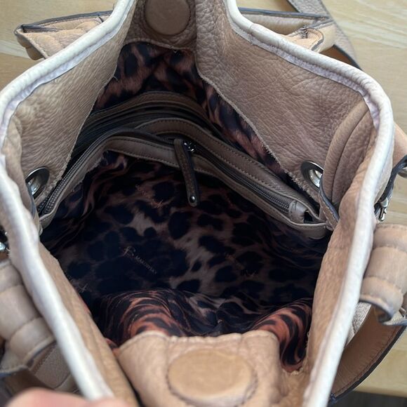 Y2K Buttery Leather B. Makowsky Tan Slouchy Convertible Carry-All Purse - Picture 2 of 6